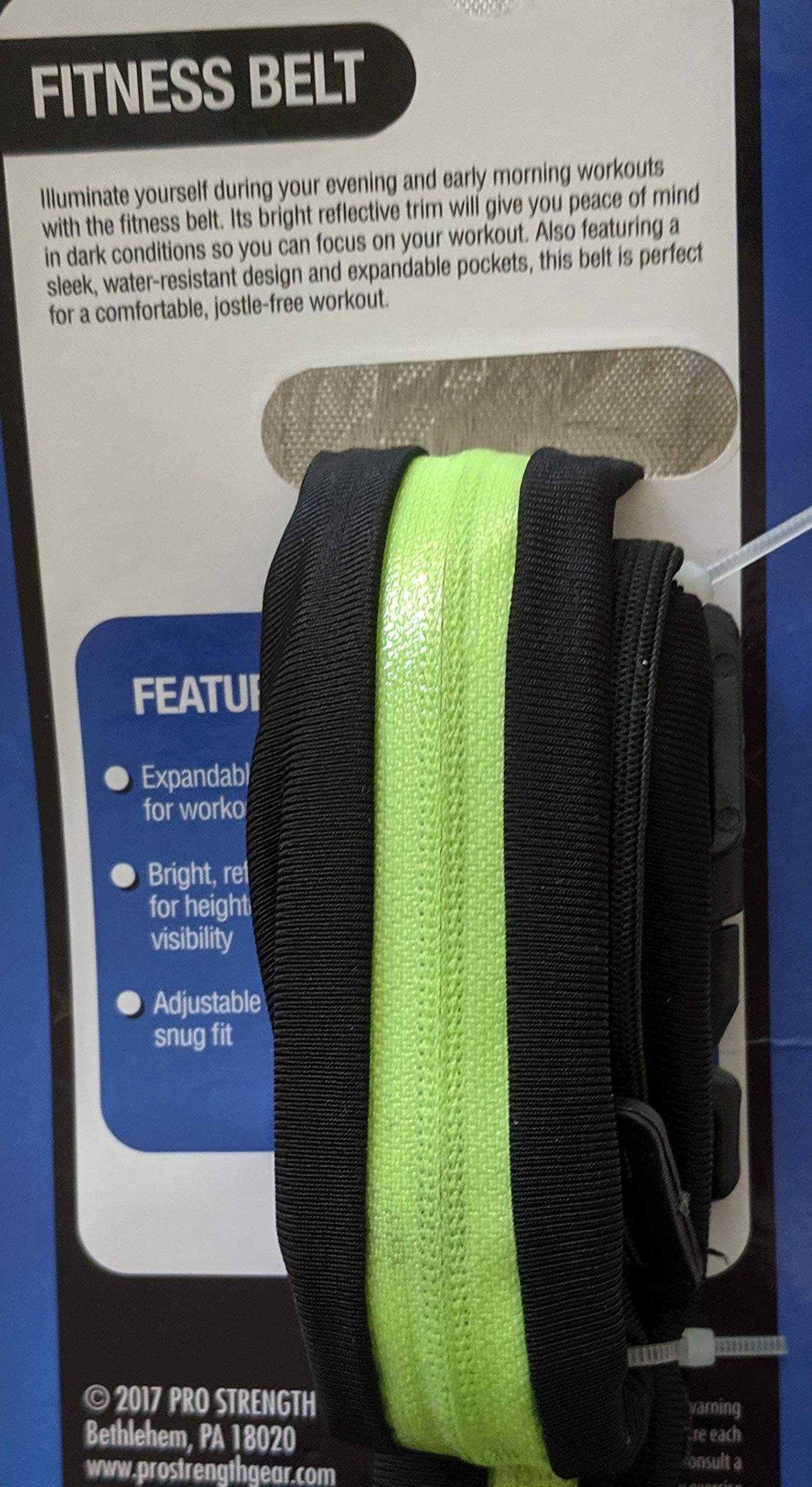 Reflective Running Belt with Zipper Pocket - Adjustable Waistband for Keys, ID & Phone - Perfect for Jogging, Hiking & Outdoor Activities