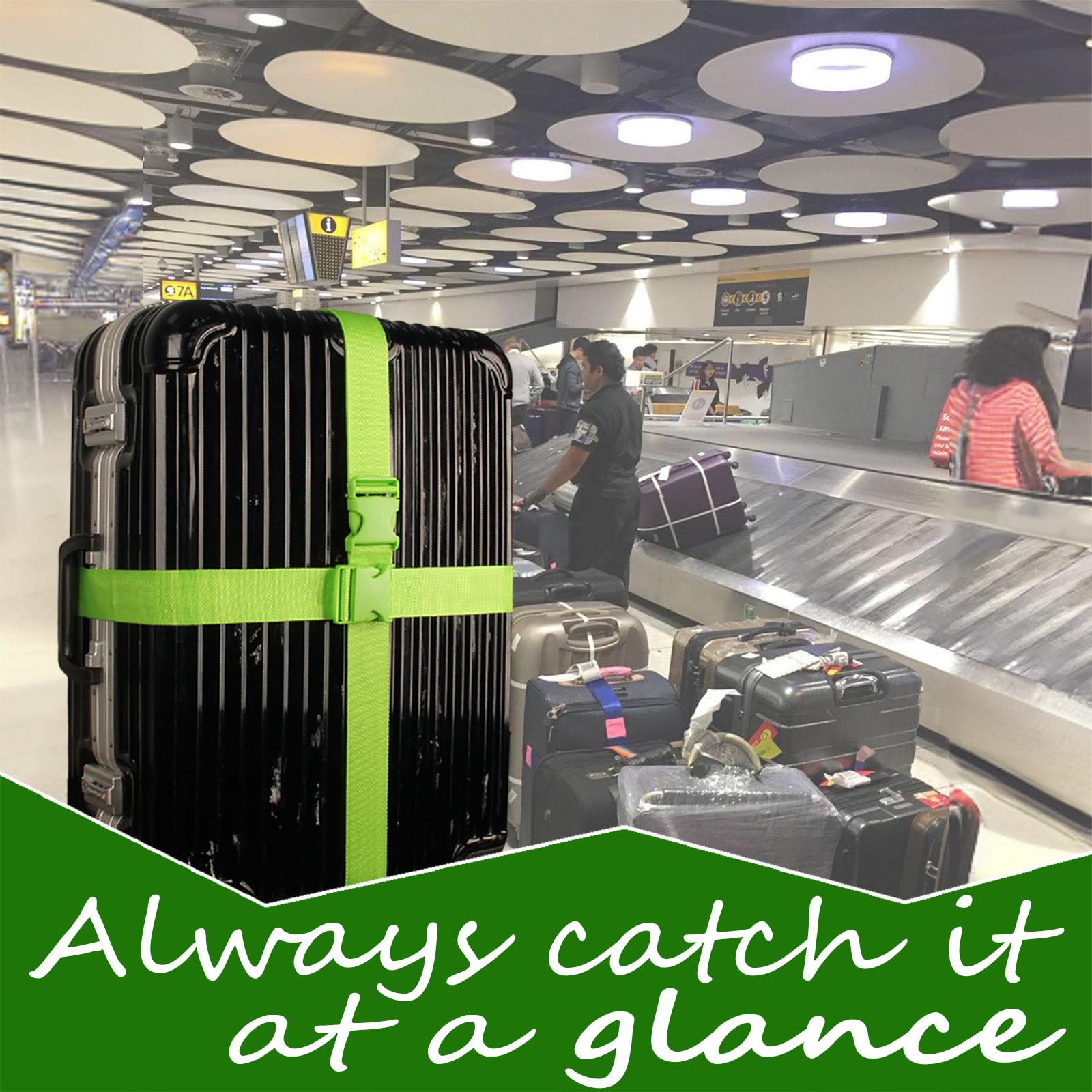 Heavy Duty Adjustable Luggage Straps for Suitcases, Uprights, Duffels & Travel Bags - 79