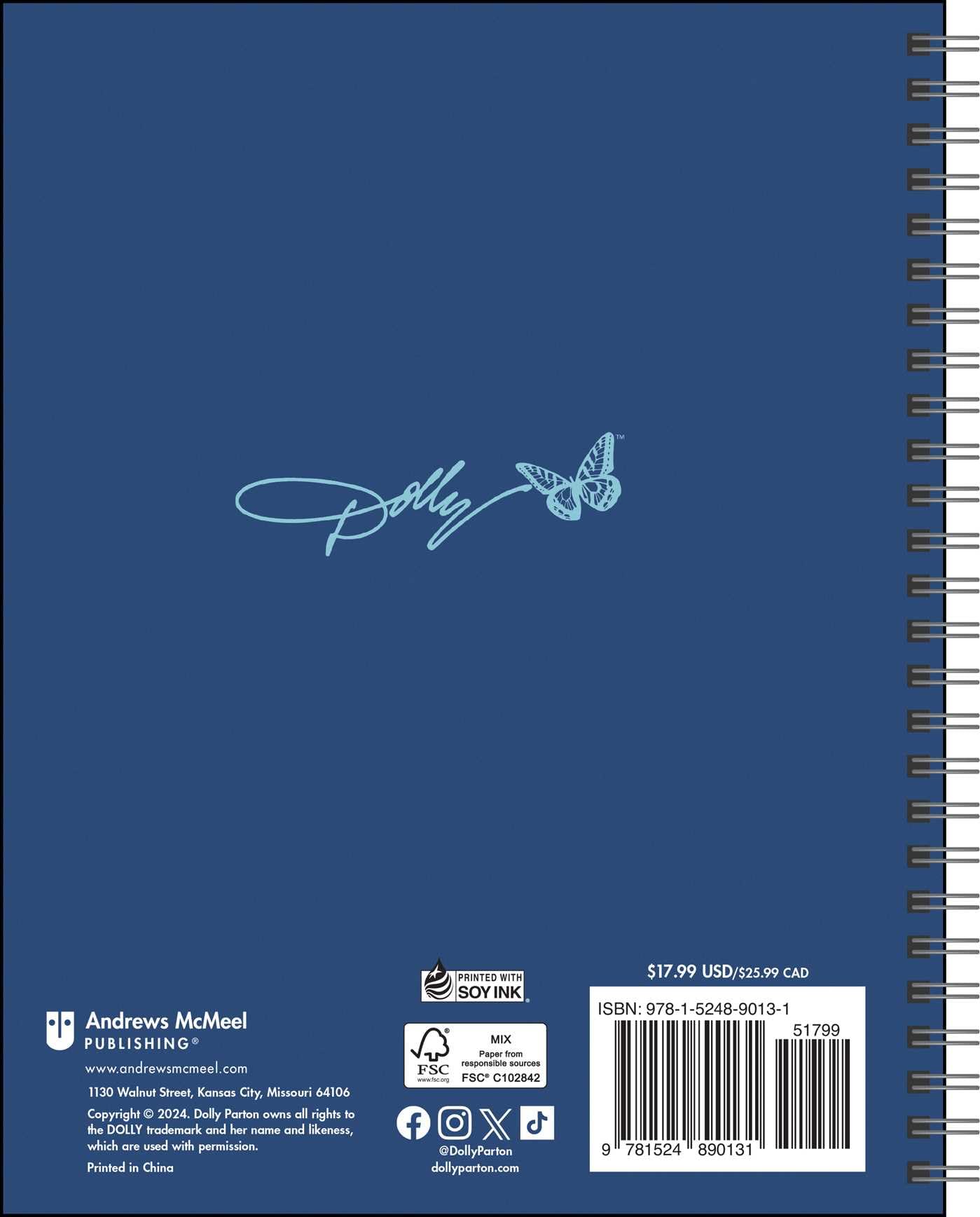 Dollyisms 2025 Softcover Monthly & Weekly Planner Calendar - Perfect for Organizing Schedules, Tracking Goals, and Daily Planning at Home, School, or Office