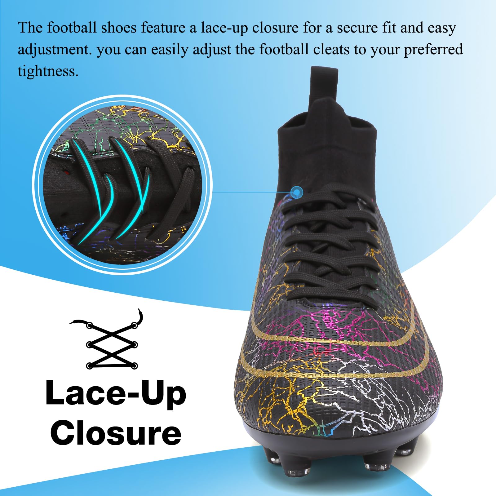**Men's & Women's Soccer Cleats - AG & TF Studs for Big Boys - Perfect for Turf & Grass Fields**