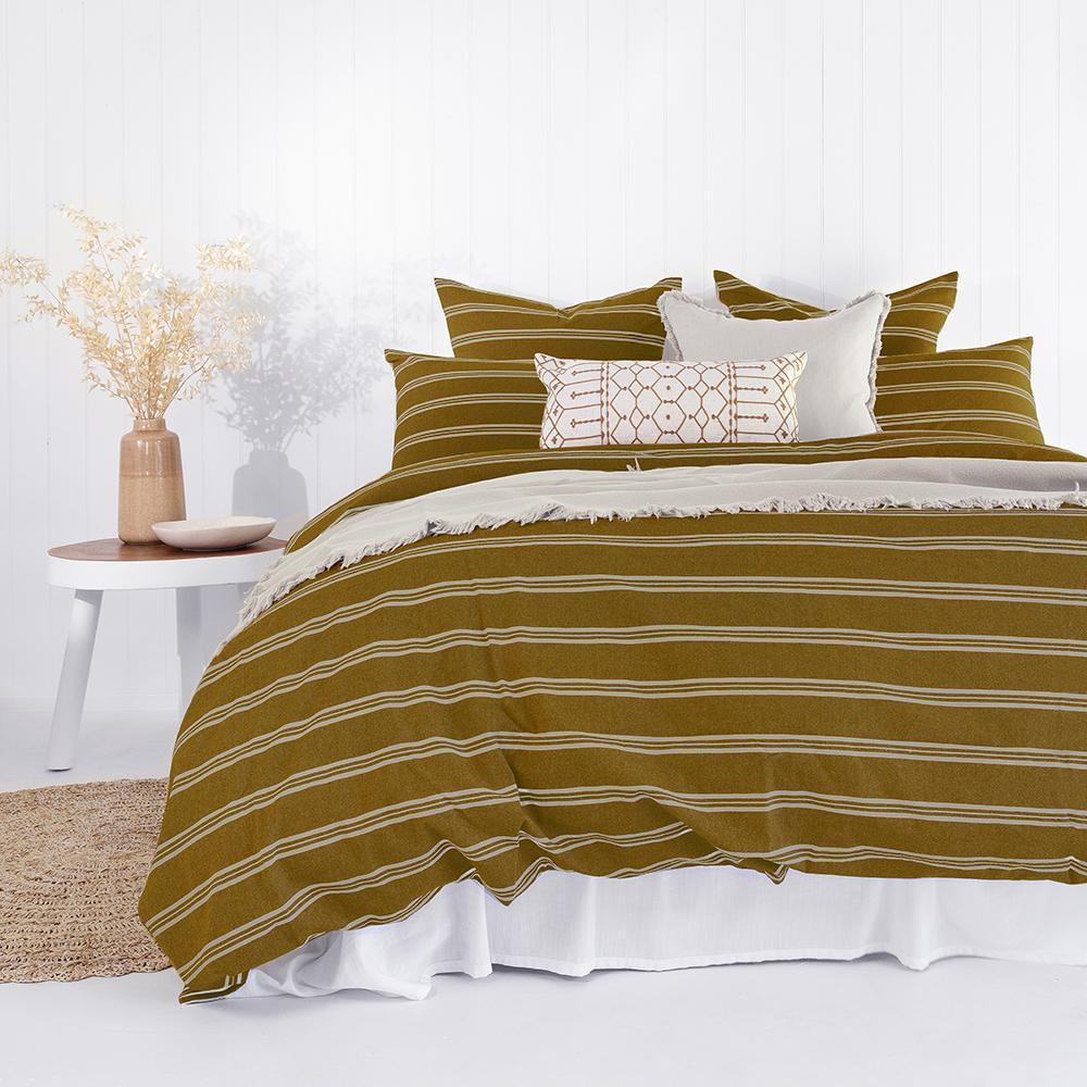 Bambury Jasper Quilt Cover Set - Tobacco Color Luxury Bedding for Master Bedroom & Guest Room - Soft & Breathable Cotton Duvet Cover with Pillowcases - Perfect for Cozy Nights & Stylish Home Decor