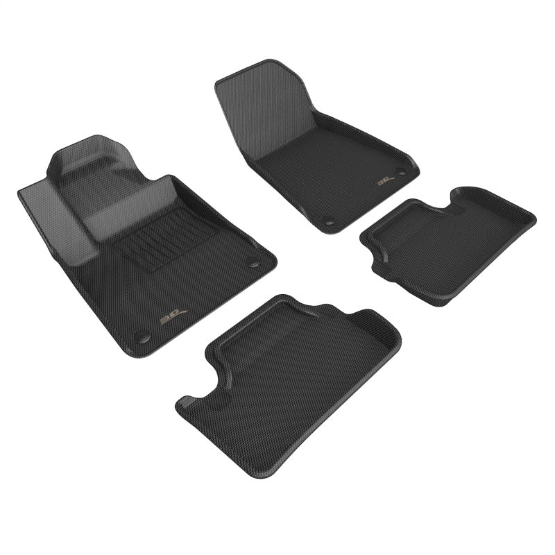 3D MAXpider Custom Fit Floor Mats for 2021-2023 Polestar 2 - Kagu Black (R1/R2) | All-Weather Protection & Premium Car Accessories | Perfect for Daily Commute & Road Trips