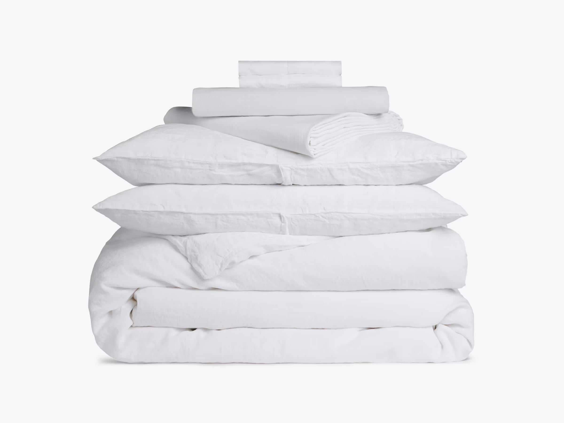 Premium White Linen Fabric Bundle for Sewing & Crafting - High-Quality Cotton Linen Blend for Dresses, Curtains & Home Decor Projects