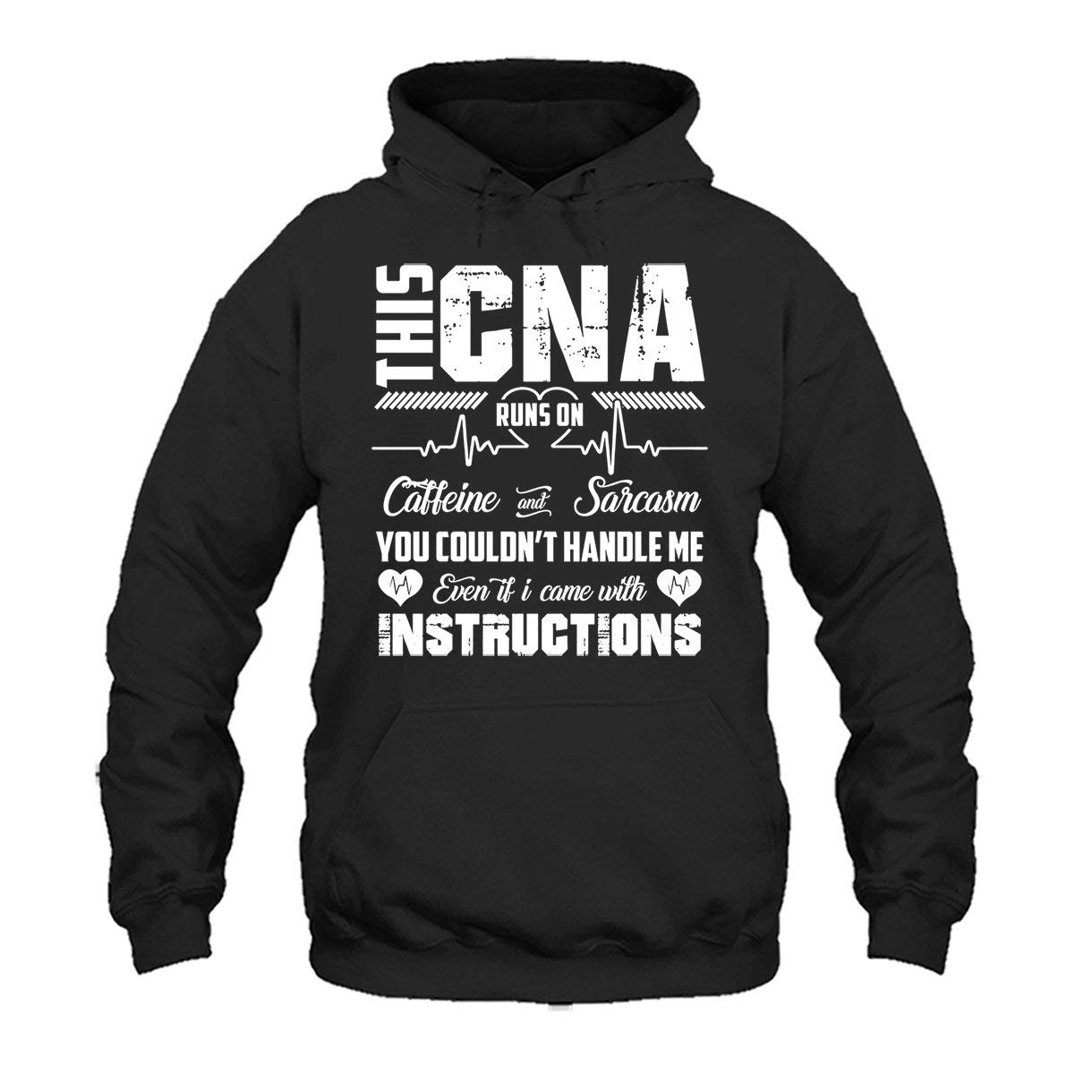 Funny CNA Runs On Caffeine & Sarcasm T-Shirt - Comfortable Unisex Graphic Tee for Nurses & Healthcare Workers - Perfect for Work, Gifts & Casual Wear