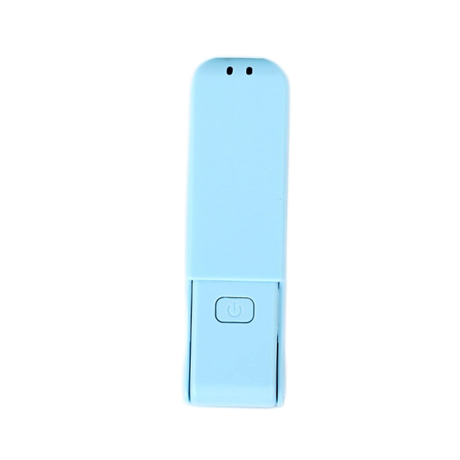 Baoblaze Rechargeable Small Folding Fan with 3 Speed Modes - Portable Battery Powered Personal Cooling Fan for Office, Home, Car, Camping & Travel - Quiet Blue Desktop Fan for Work, Study and Outdoor Activities