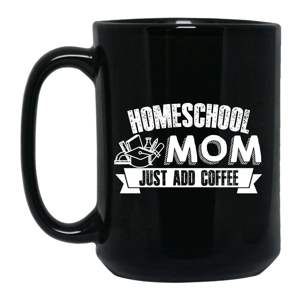 15 oz Instant Coffee Mug for Homeschool Moms - Insulated Travel Tumbler with Lid, Perfect for Hot & Cold Drinks - Great for Homeschooling, Office, or Commuting
