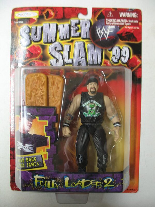 1999 WWF Jakks Pacific Fully Loaded Series 2 Road Dogg Jesse James Action Figure - Vintage Wrestling Collectible for Fans & Display - Perfect for WWE Memorabilia Collections & Nostalgic Home Decor