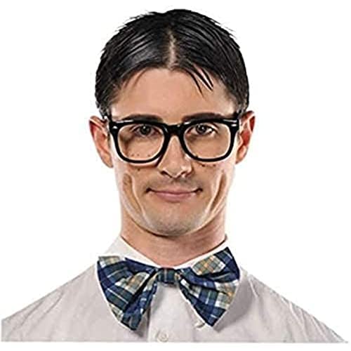 Premium Black Nerd Glasses for Adults - Lightweight Unisex Eyewear for Cosplay, Halloween, Parties & Everyday Wear - Comfortable Retro Style Frames for Men & Women