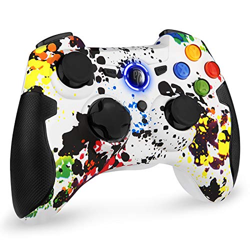 EasySMX 2.4G Wireless Game Controller for PS3/PC/Android - Vibration Feedback, 10m Range, Ergonomic Design - Perfect for Gaming on Windows PC, PS3, Android, TV Box & More (White) - Ideal for Home Entertainment & Portable Gaming