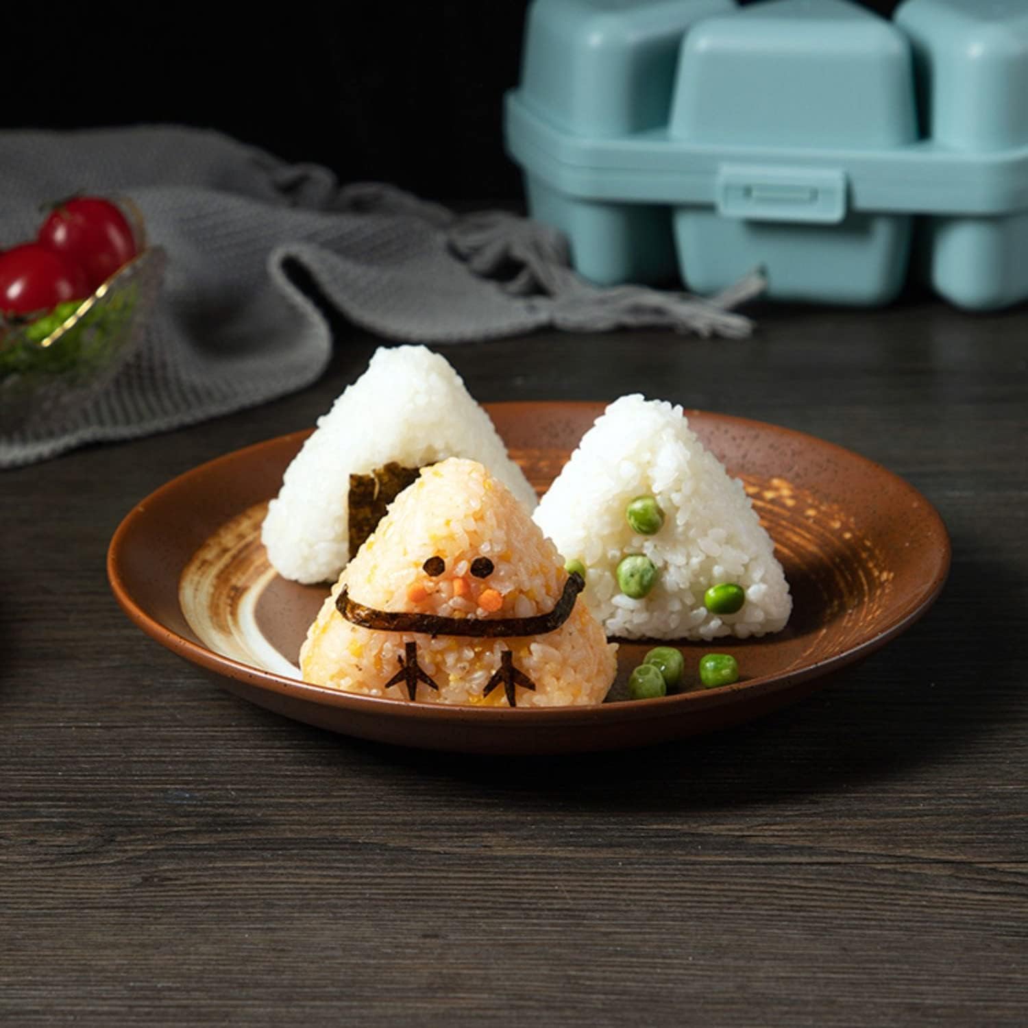 Triangle Sushi Mold - 6 Cavity Non-Stick Onigiri Rice Ball Press Maker for Seaweed & Cilantro - Perfect for Bento Boxes, Party Snacks & Japanese Cuisine