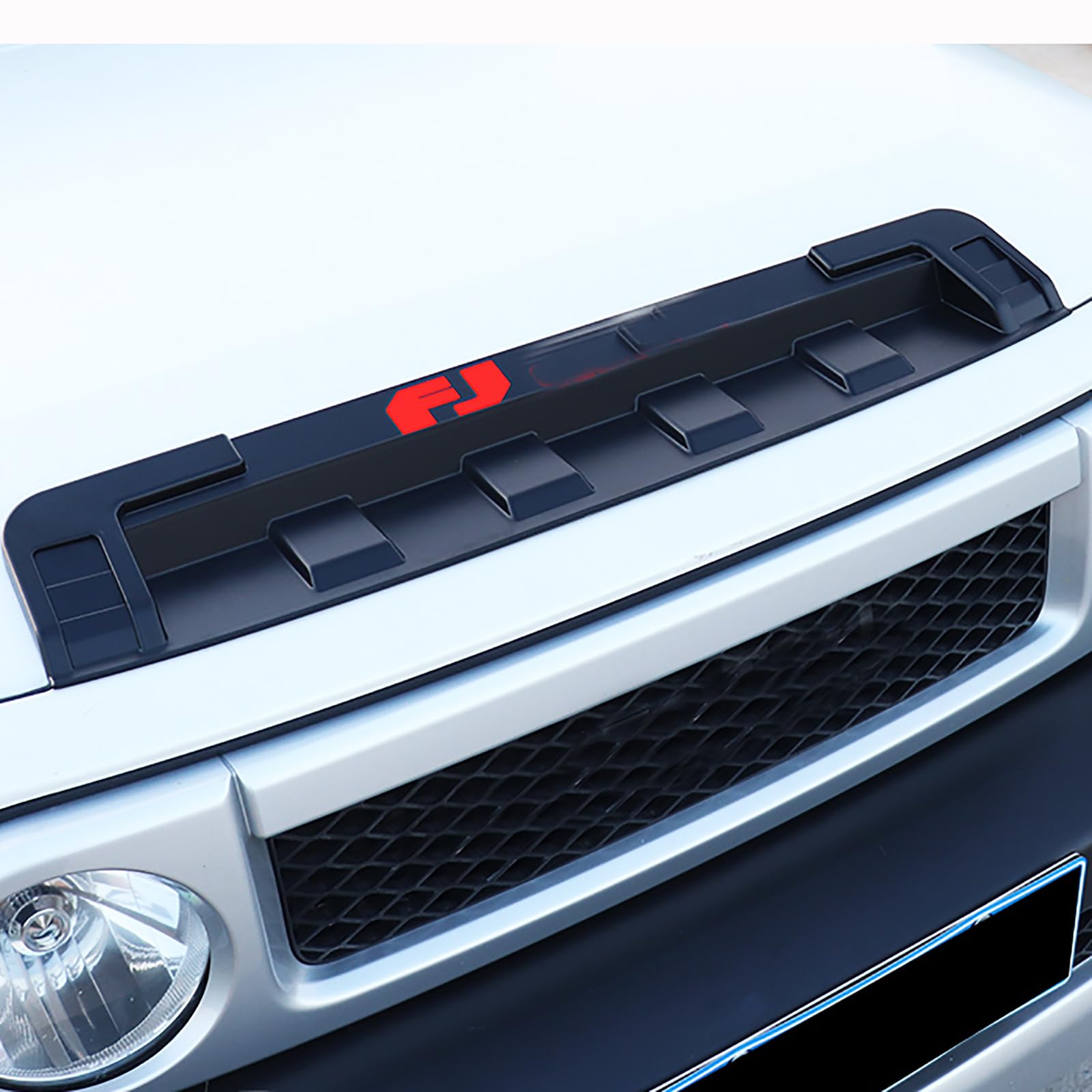 2007-2021 Toyota FJ Cruiser Front Hood Bonnet Trim Grill Cover - Red (No Lamp Included) | Perfect for Off-Roading & Car Customization