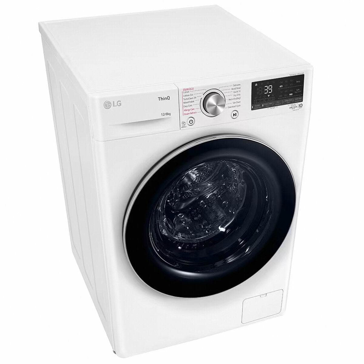 LG Series 9 12kg/8kg Front Load Washer Dryer Combo with Steam Function - White (WVC9 1412W) | Perfect for Small Laundry Rooms & Apartments | Energy Efficient & Quiet Operation
