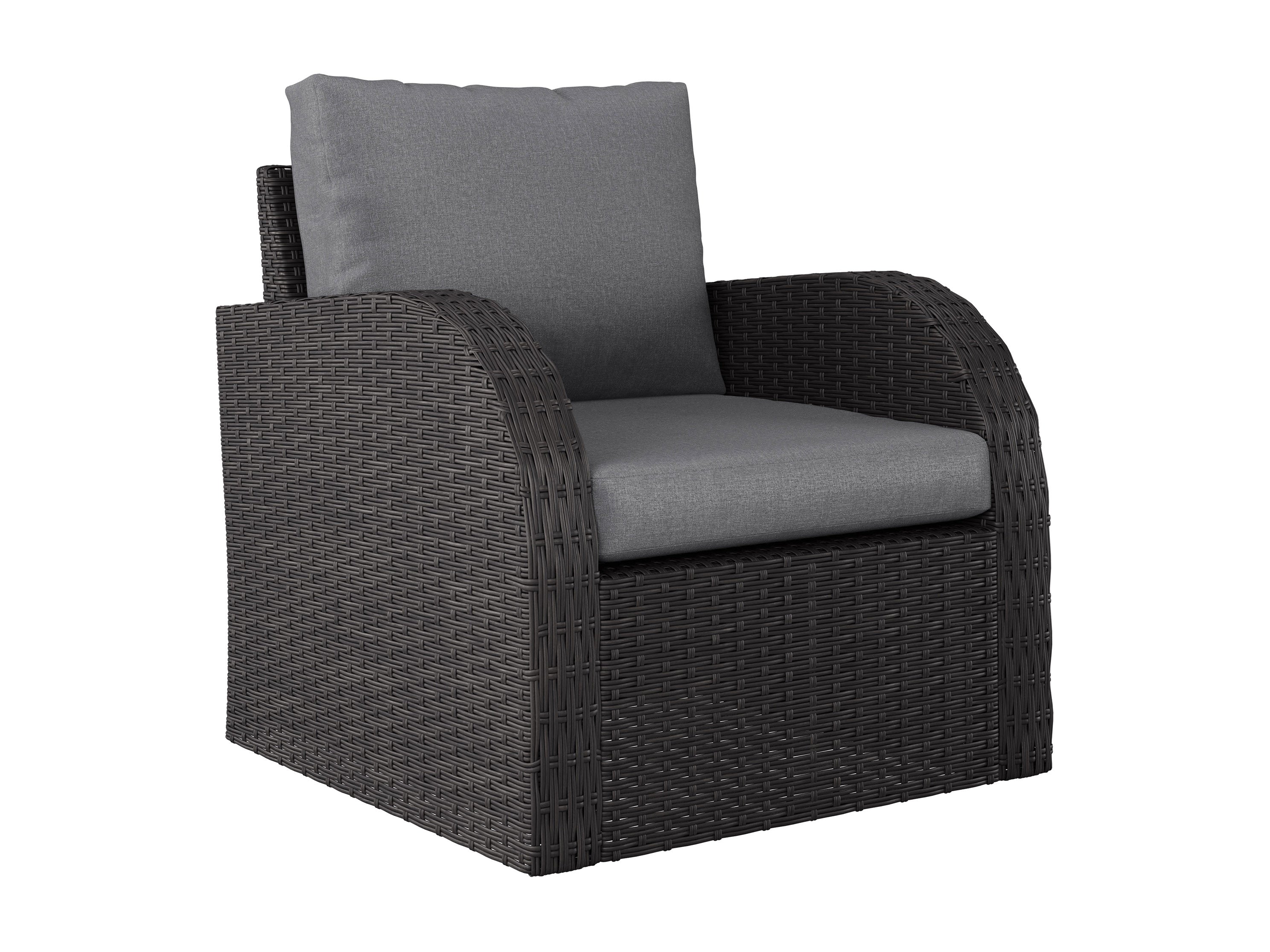 Grey Outdoor Wicker Patio Dining Set - 5-Piece Rattan Table and Chairs for Garden, Backyard, Poolside & Balcony - Weather-Resistant Furniture for Outdoor Entertaining