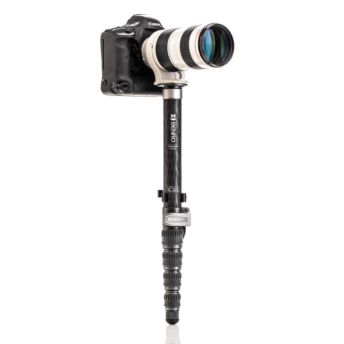 Benro MSD46C SupaDupa Carbon Fiber Monopod - 72 Inch Lightweight Camera Stand for Photography & Videography | Perfect for Travel, Sports Events & Outdoor Shooting