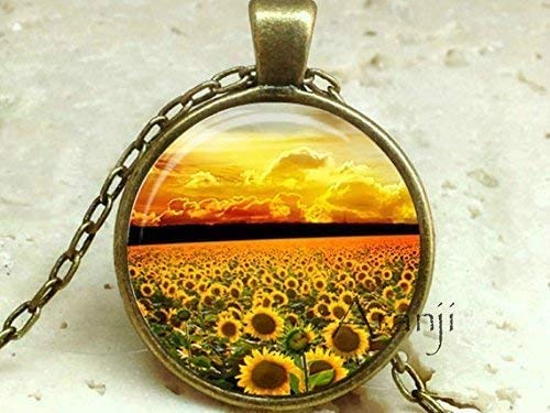 Sunflower Pendant Necklace - 925 Sterling Silver Sunflower Jewelry with Photo Locket - Perfect for Birthdays, Anniversaries & Mother's Day Gifts