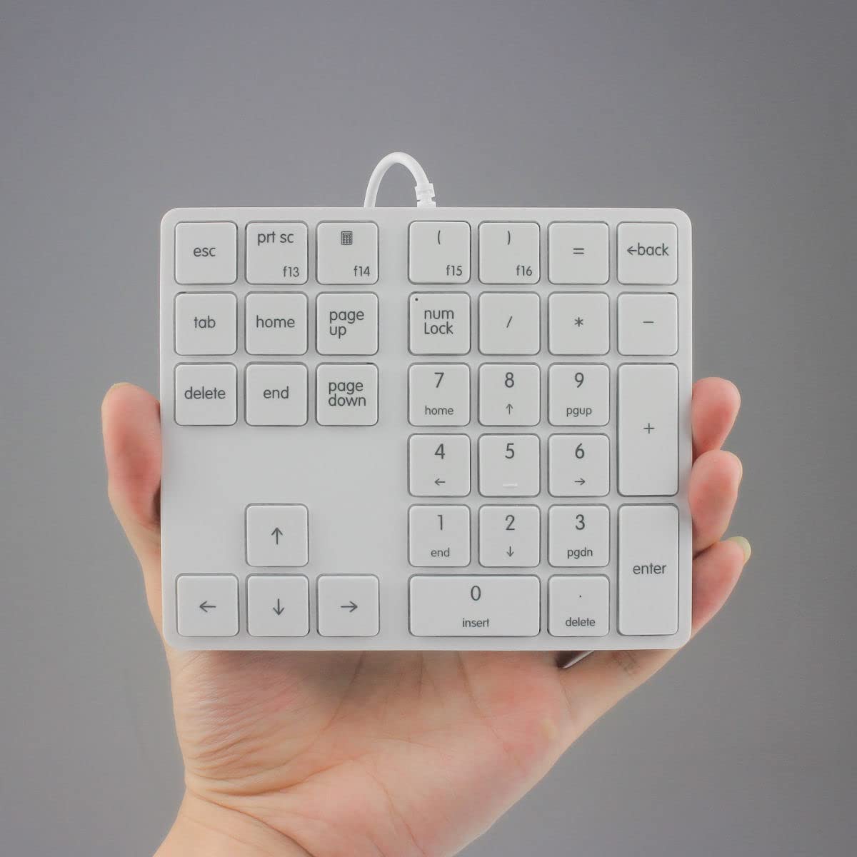 Qisan 34键迷你数字键盘多功能有线小键盘黑色Magicforce | 笔记本电脑数字键盘 | 电脑游戏键盘 | 笔记本电脑配件 | 白色Magicforce | 适用于办公、财务、数据输入和游戏场景