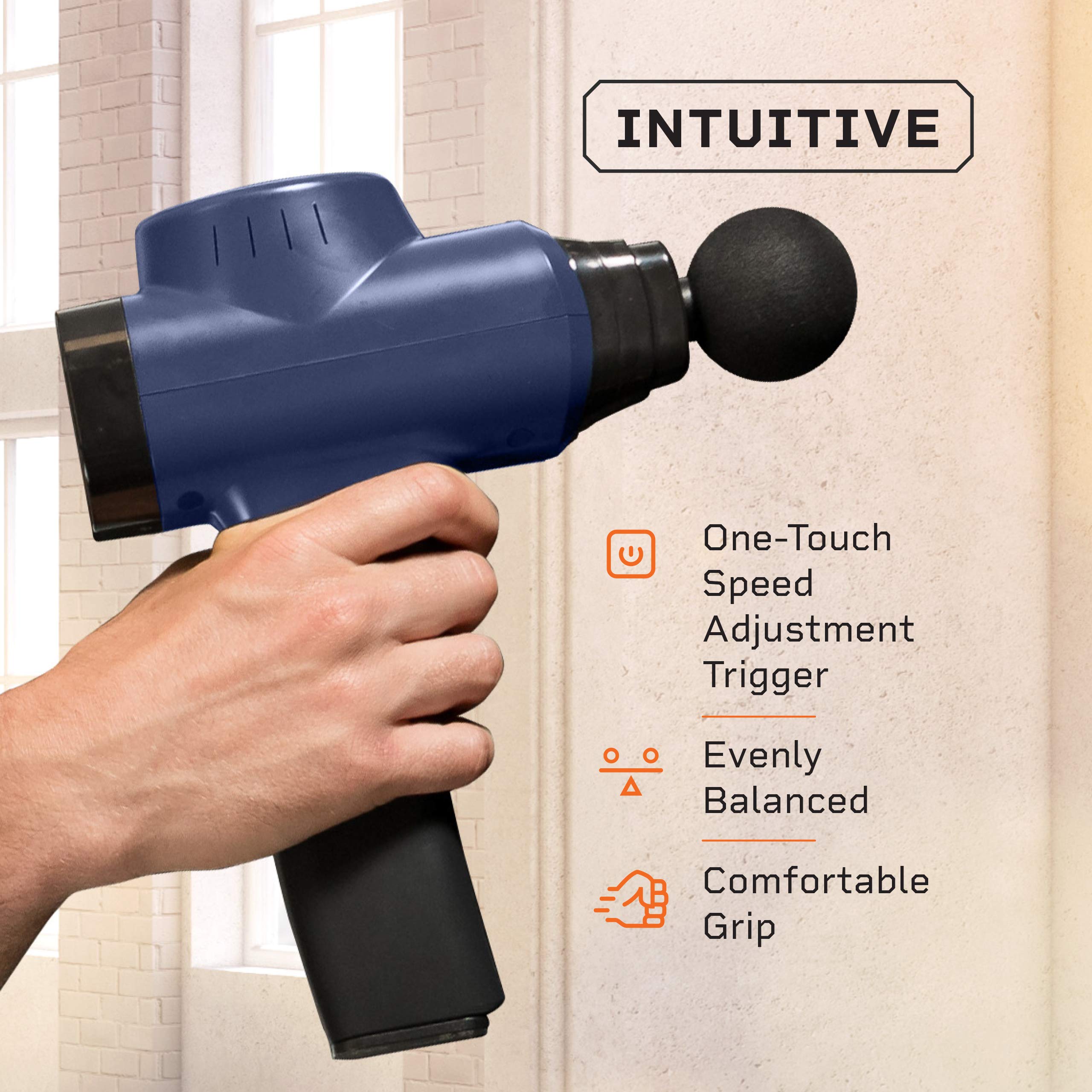 LifePro Sonic Pro Percussion Massage Gun - Deep Tissue Muscle Massager for Athletes & Pain Relief, 8 Attachments for Neck, Back & Full Body - Handheld Electric Massage Gun for Recovery, Workout & Relaxation at Home/Gym/Travel