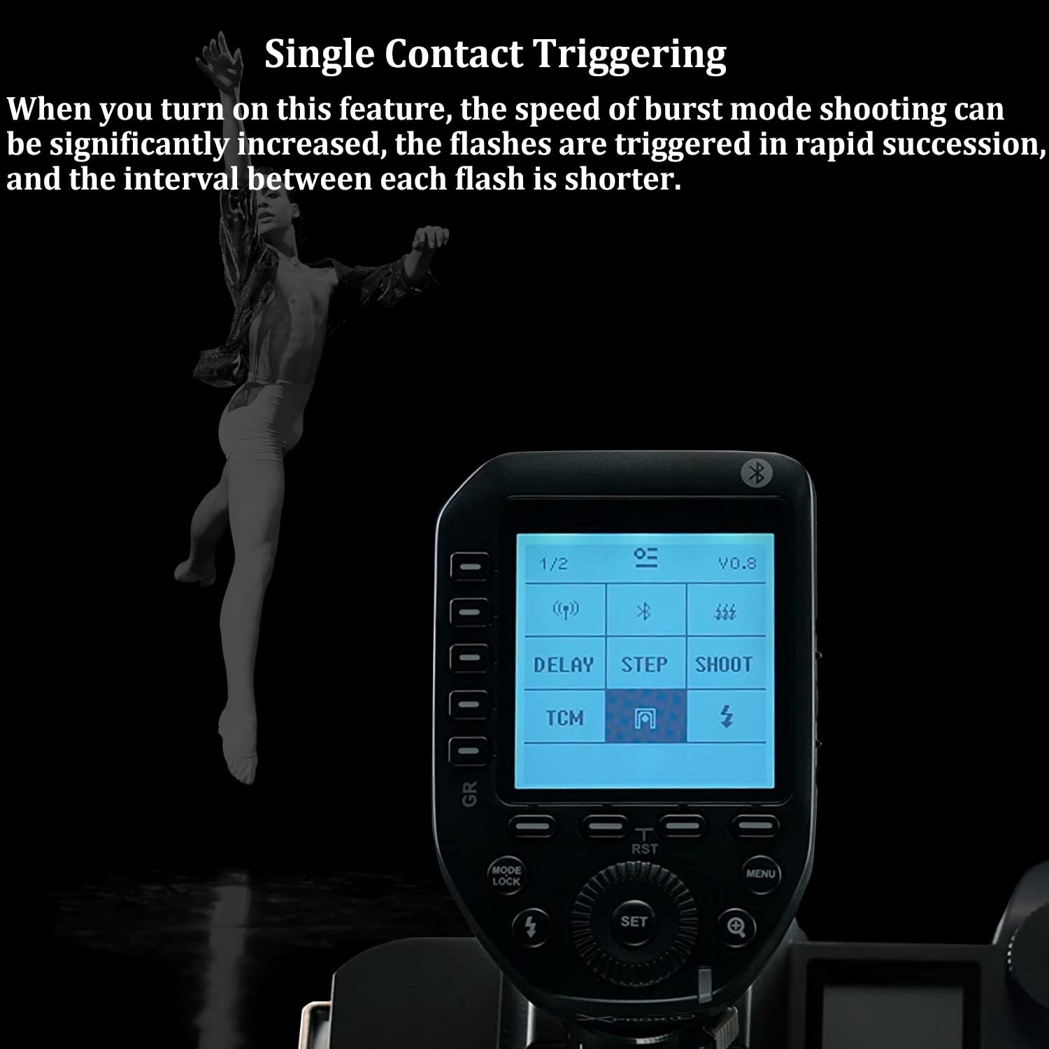 Godox XProII-C Wireless Flash Trigger for Canon Cameras - TTL, 2.4G HSS up to 1/8000s, Bluetooth Smartphone Control, Quick Release Hotshoe - Perfect for Studio Photography & On-Location Shoots