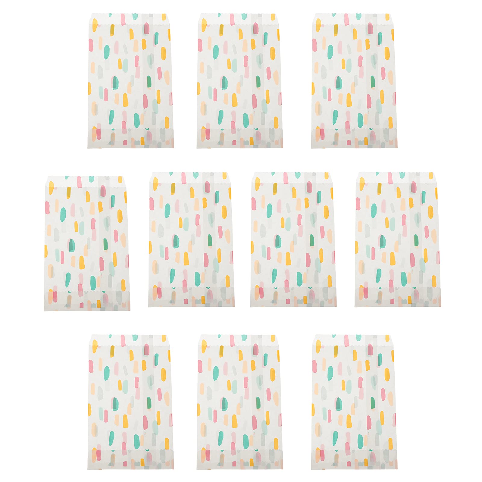 10 Pack Disposable Kids Candy Bags - Cabilock Paper Dessert Treat Bags for Birthday Parties, Halloween, Easter & School Events - Practical Candy Storage & Party Favor Bags