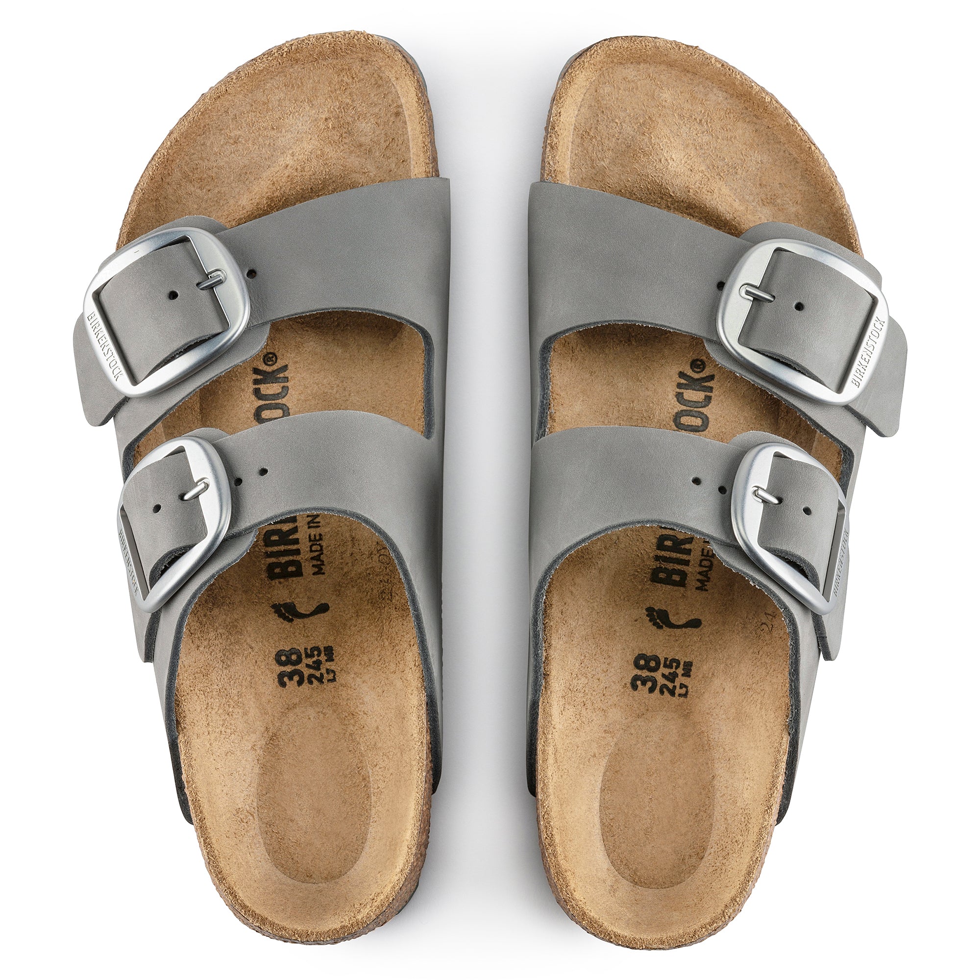 Birkenstock Arizona Big Buckle Sandals - Soft Nubuck Leather in Dove Gray | Comfortable Orthopedic Footbed | Perfect for Casual Wear, Beach & Summer Outfits