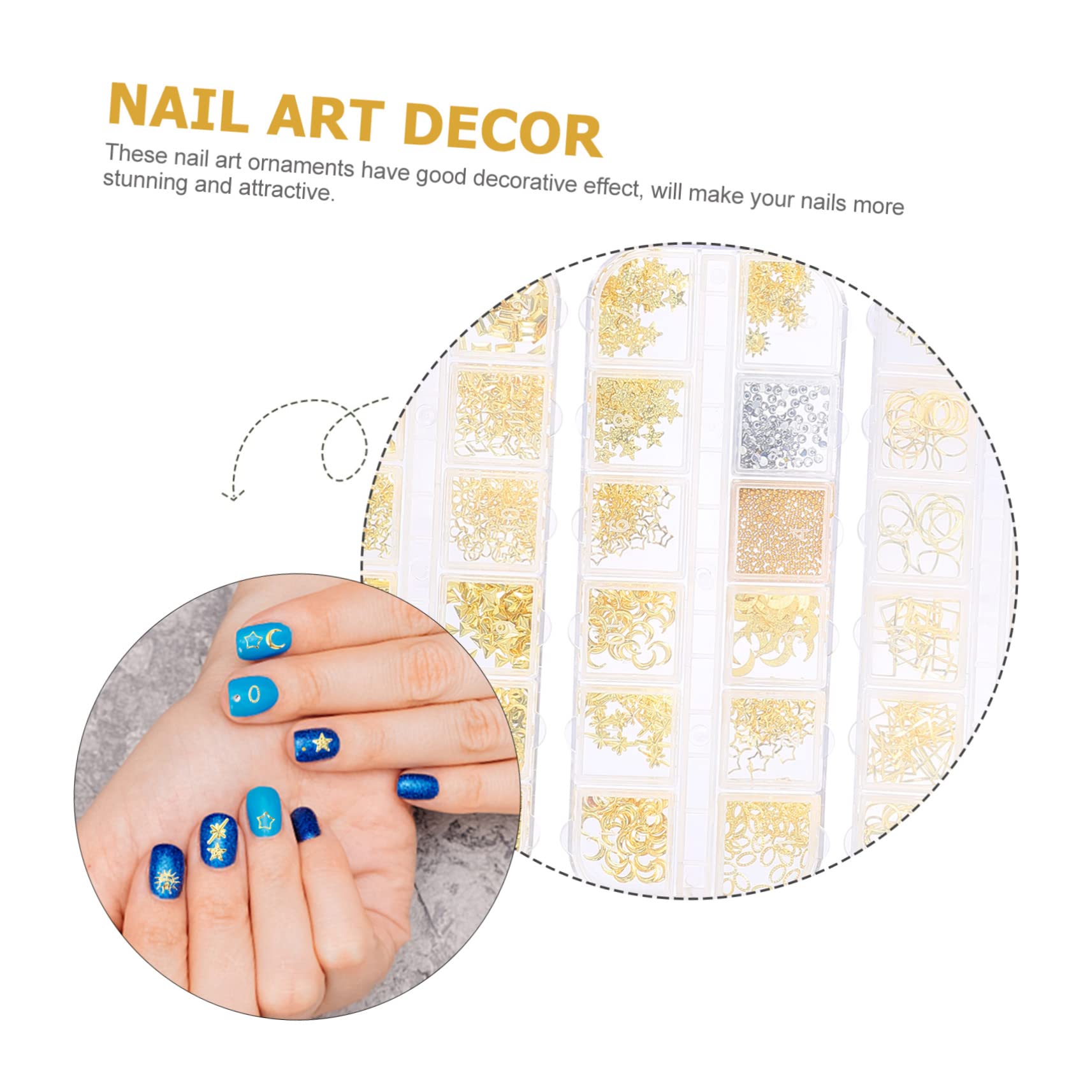 Beavorty 3pcs Nail Art Decorations - DIY Manicure Bows, Stars & Moon Rhinestones for Fashionable Nail Designs | Perfect for Parties, Weddings & Special Occasions