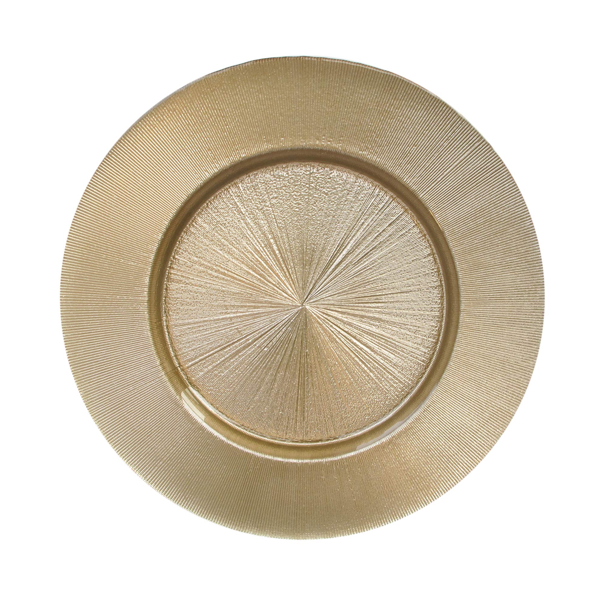 Jay American Atelier 13-Inch Fusion Gold Glass Charger Plate - Elegant Dinnerware for Weddings, Parties & Formal Dining