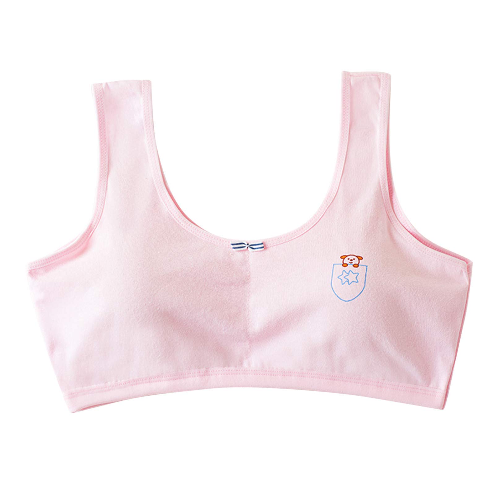 Hommi 4PCS Girls Underwear Set - Soft Cotton Comfortable Solid Color Training Bras for Teen Girls, Sports Undershirts & Everyday Wear | Perfect for School, Dance, and Playtime