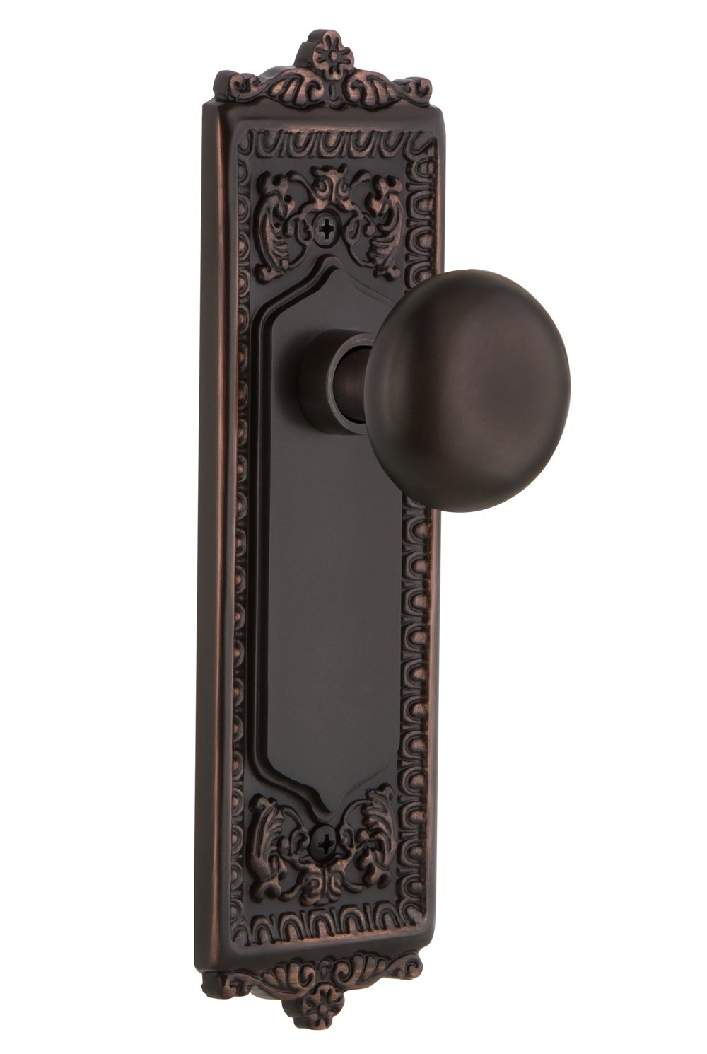 Vintage Egg & Dart Plate Passage New York Door Knob - Timeless Bronze Finish for Classic Home Decor | Perfect for Victorian, Colonial & Traditional Style Houses