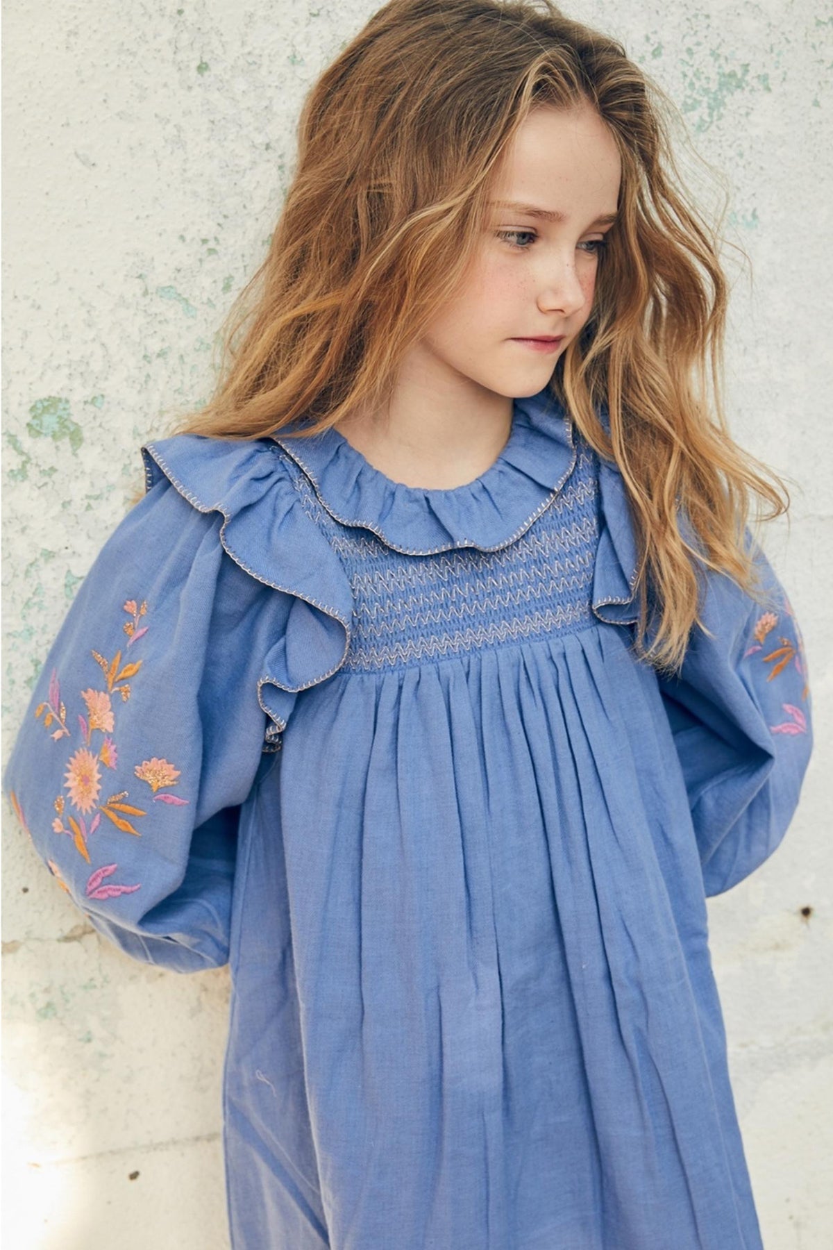 Nellystella Kiki Girls' Summer Floral Dress - Cute & Comfortable Outfit for Toddler, Kids, Birthday Party & Outdoor Play