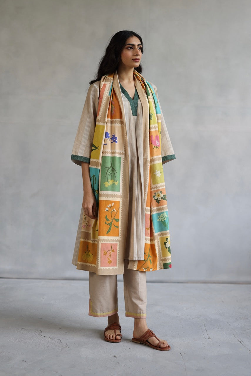 Stylish Seline Kurta Set for Women - Traditional Indian Cotton Kurti with Palazzo Pants - Perfect for Festivals, Weddings & Casual Wear