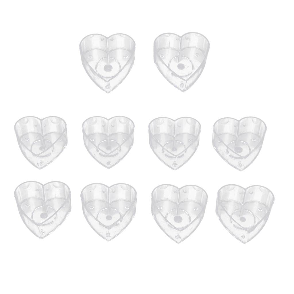 ATORSE® 10-Pack Clear Heat-Resistant Plastic Tea Light Candle Holders - Heart Shaped Candle Molds for DIY Wedding Decorations, Crafts & Home Decor - Perfect for Romantic Events, Parties & Holiday Centerpieces