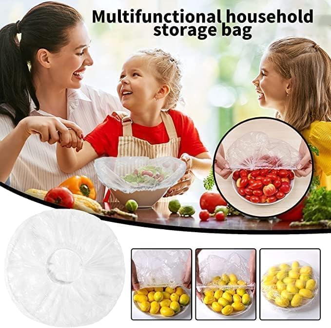 Giffy® Waterproof Disposable Hair Caps - 200 Pcs Free-Size Adult Shower Caps for Salon, Spa, Kitchen & Storage - Dustproof & Protective Head Covers for Hair Care, Food Handling & Home Organization