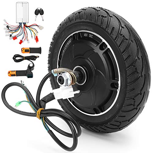48V 350W Brushless Hub Motor Kit - 8 Inch Electric Scooter Conversion Set with Wear-Resistant Design for 200x50 Tires | Perfect for DIY Scooter Upgrades, Commuting & Urban Mobility