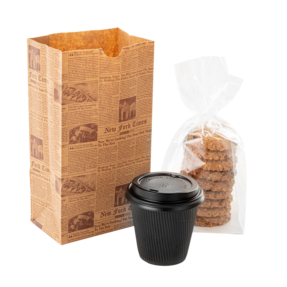 Eco-Friendly Kraft Paper Bags 4 lb - 5 x 3.25 x 9.5 Inches - 100 Count Box - Perfect for Grocery, Retail & Gift Packaging - Sustainable Shopping Bags for Stores, Restaurants & Events