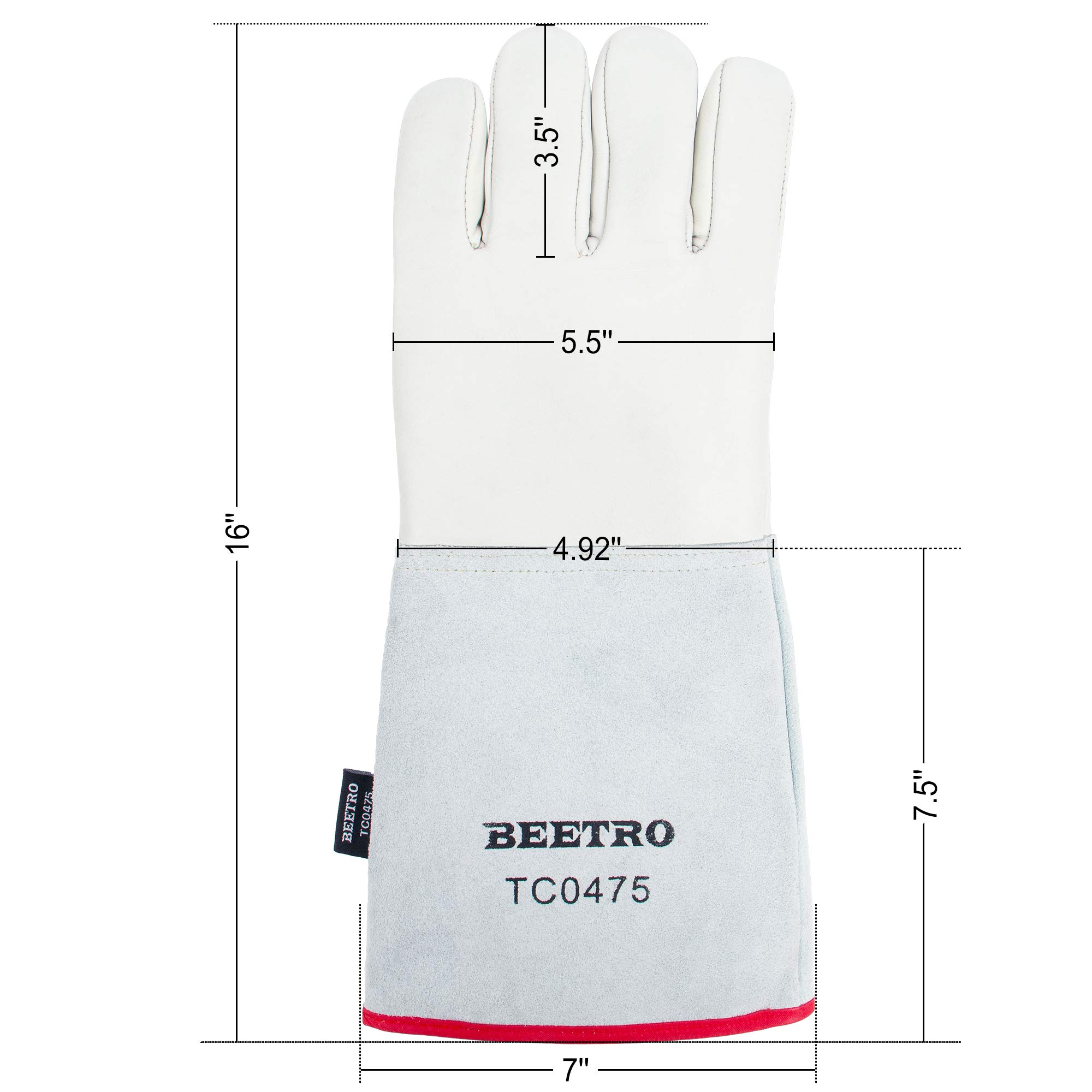 BEETRO Extreme Cold Resistant Gloves -180℃/-292℉ for Dry Ice & Liquid Nitrogen Handling with Sponge & Cotton Lining - Perfect for Lab Work, Cryotherapy, and Industrial Freezer Use