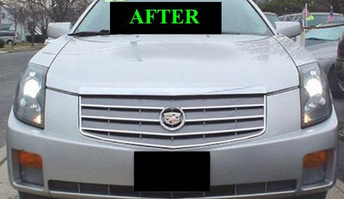 Chrome Grille Kit for 2003-2007 Cadillac CTS - Direct Fit Replacement Grille for 2004 2005 2006 Models (03 04 05 06 07) - Sporty Front End Upgrade for Enhanced Style & Performance