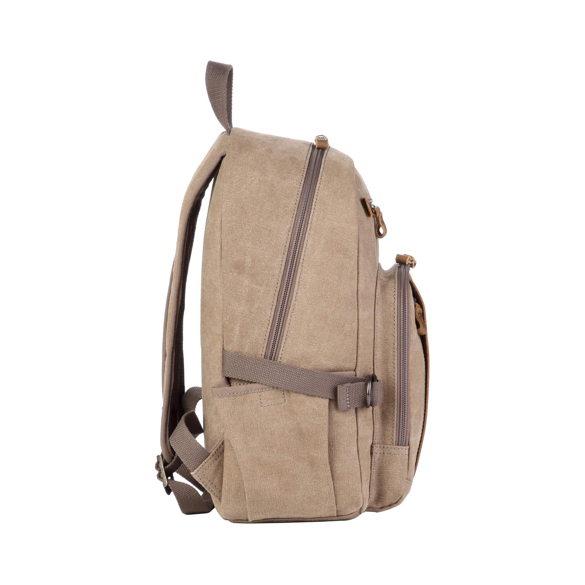 TRP0256 Troop London Classic Canvas Backpack - Medium Size Durable School & Travel Backpack for Men & Women - Perfect for College, Commuting & Outdoor Adventures