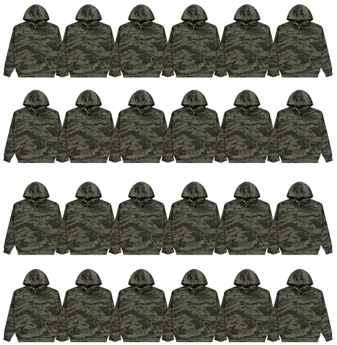 24 Pack Green Camo Hoodies