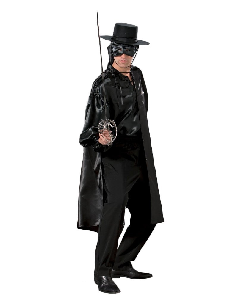 Men's Zorro Costume - Black Masked Hero Outfit for Halloween, Cosplay & Themed Parties | Premium Quality Adult Costume