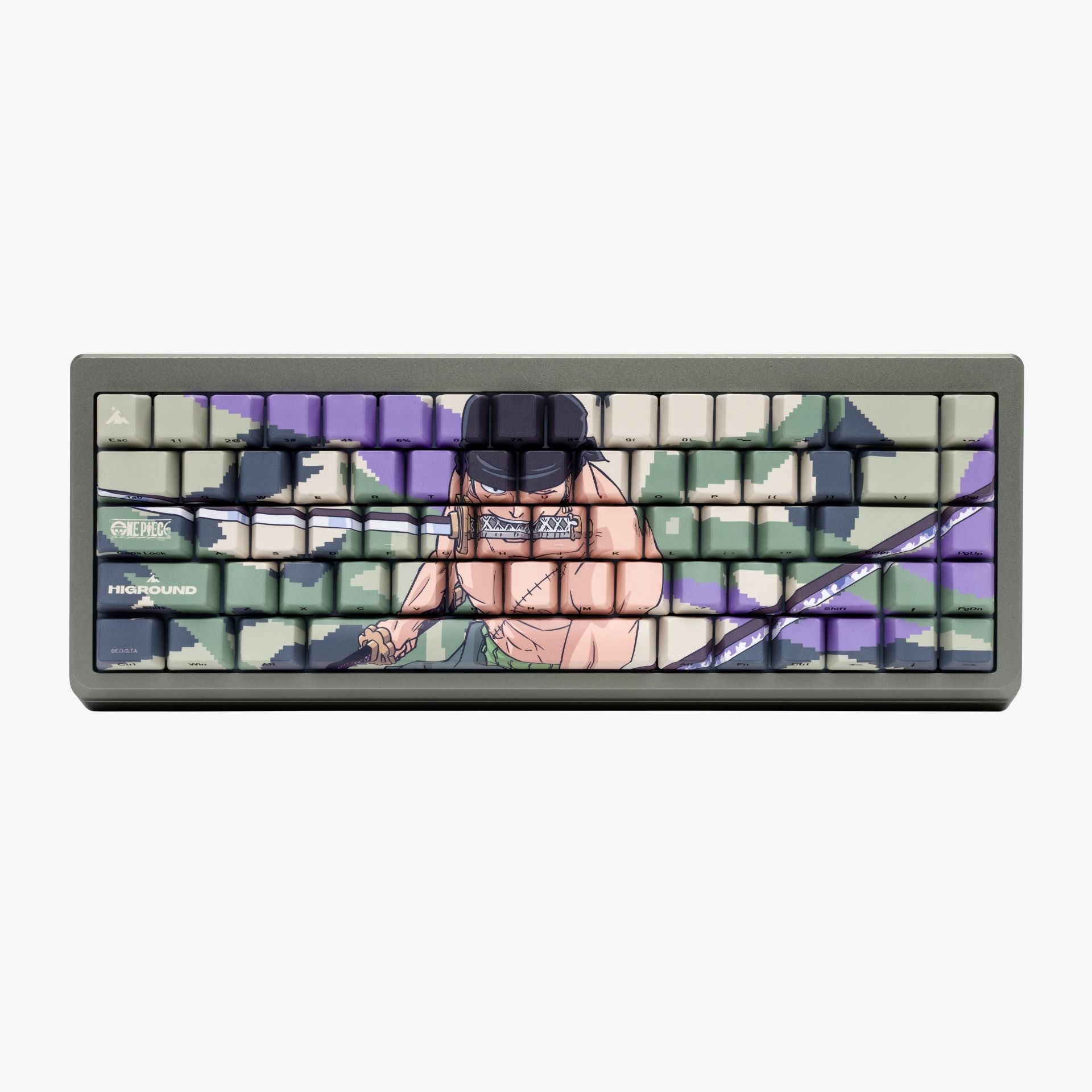 One Piece x HG Summit 65 Mechanical Keyboard - Zoro Themed RGB Gaming Keyboard for PC, Mac - Perfect for Anime Fans & Gamers