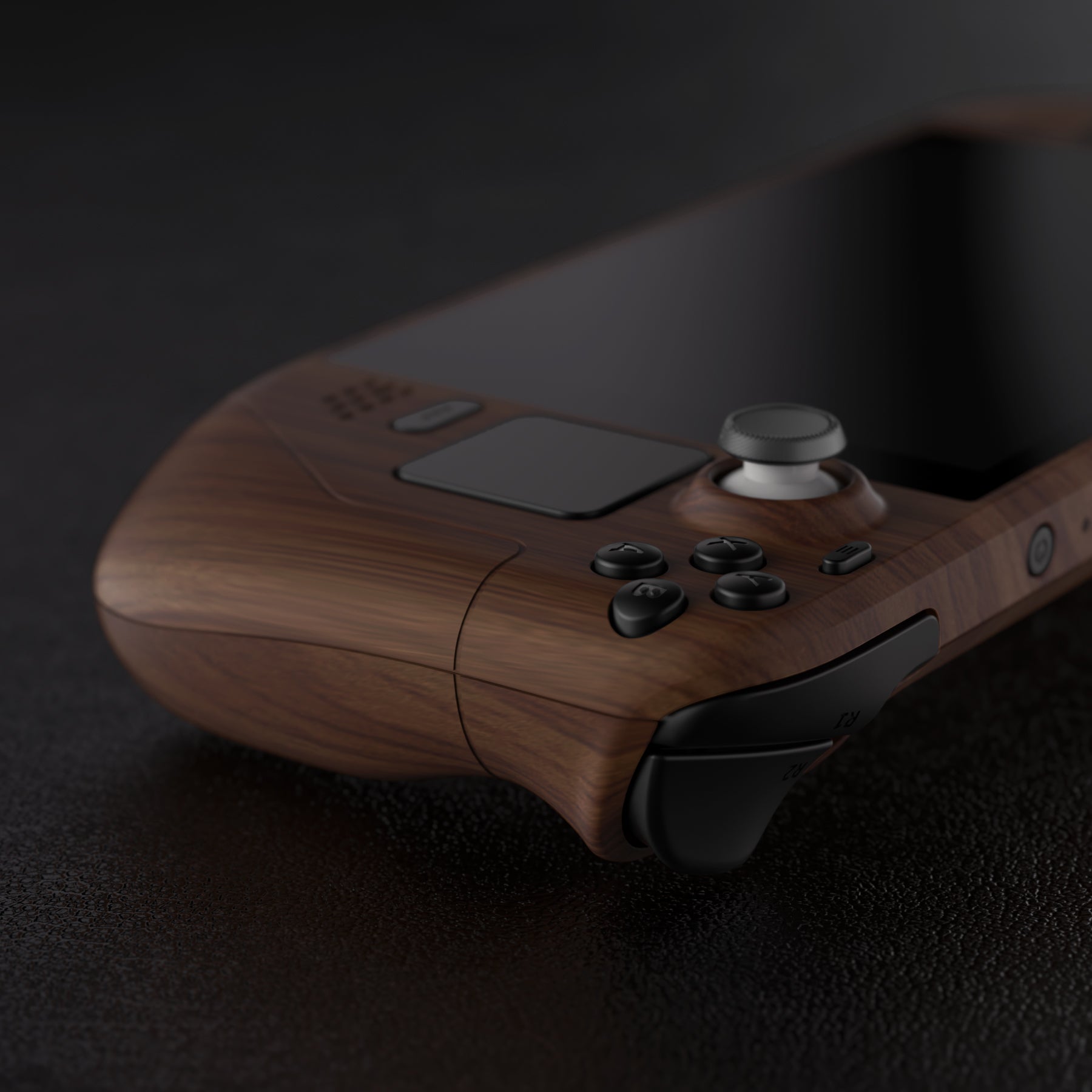 eXtremeRate Custom Wood Grain Full Set Shell with Buttons for Steam Deck LCD - Perfect for Gaming, Travel & Personalization
