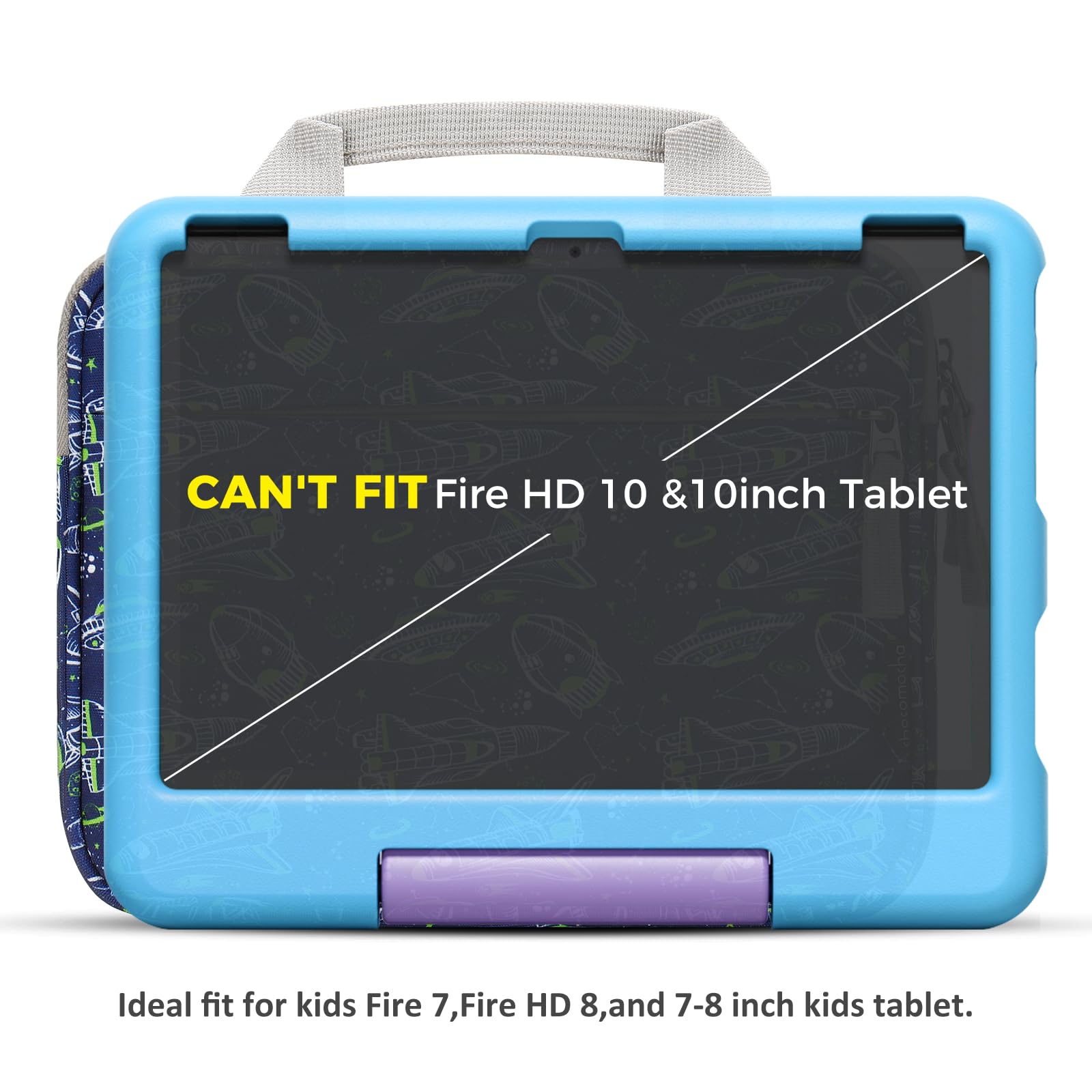 Choco Mocha Kids Tablet Sleeve Case for Boys & Girls (10-12.5 Inch) - Protective Cover for School, Travel & Home Use