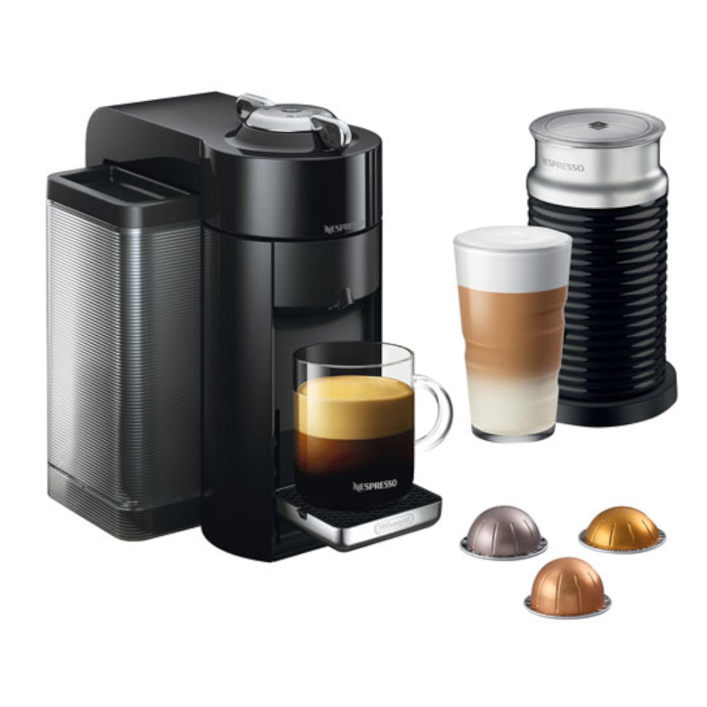 De'Longhi NESPRESSO Vertuo Coffee & Espresso Machine with Aeroccino Milk Frother - Piano Black (ENV135BAECA) - Perfect for Home & Office Coffee Lovers