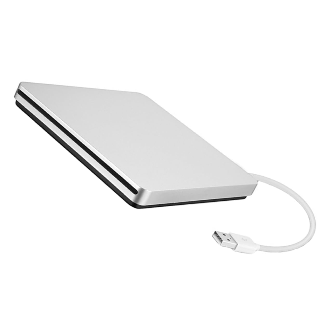 Mikikit USB 3.0 External DVD Burner CD ROM Drive for Laptop & Desktop - Portable Optical Drive with Fast Burning Speed (Silver Grey) - Perfect for Watching Movies, Burning CDs/DVDs, Data Backup & Software Installation