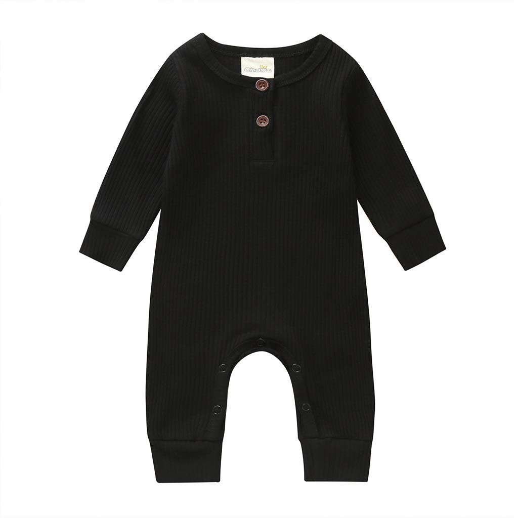 Summer Infant Newborn Baby Clothes - Soft Ribbed Button Romper Jumpsuit for Boys & Girls | Perfect for Playtime, Photo Shoots & Everyday Comfort