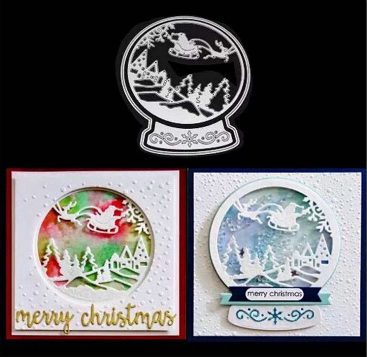 Christmas Sleigh Metal Cutting Dies for DIY Scrapbooking, Card Making, Photo Albums & Crafts - 11x13.1cm Embossing Stencil Template - Perfect for Holiday Greeting Cards, Gift Tags & Home Decor Projects