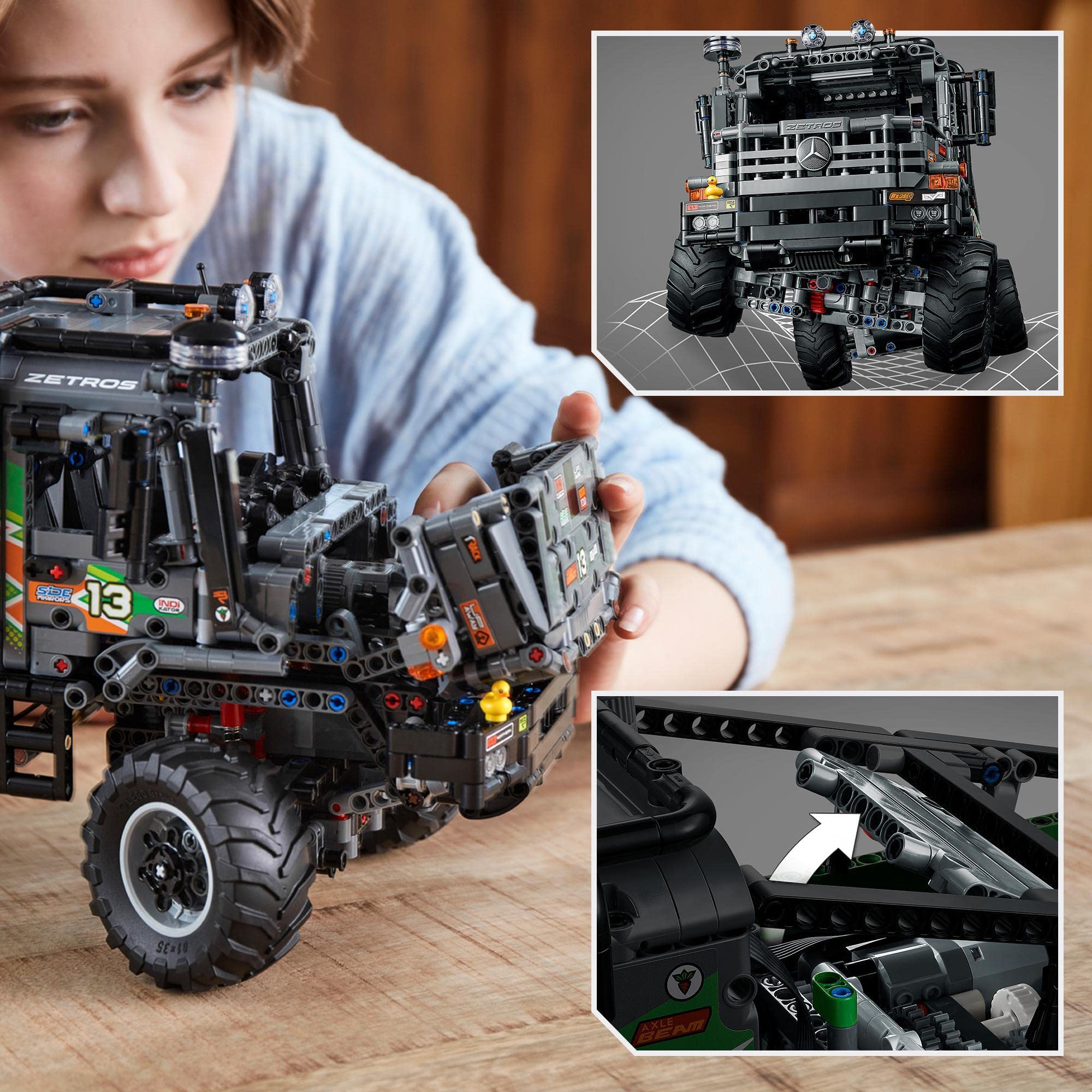 LEGO 42129 Technic 4x4 Mercedes-Benz Zetros Remote Control Test Truck Toy - App Controlled Building Set for Kids & Adults - Perfect for Off-Road Adventures & STEM Learning