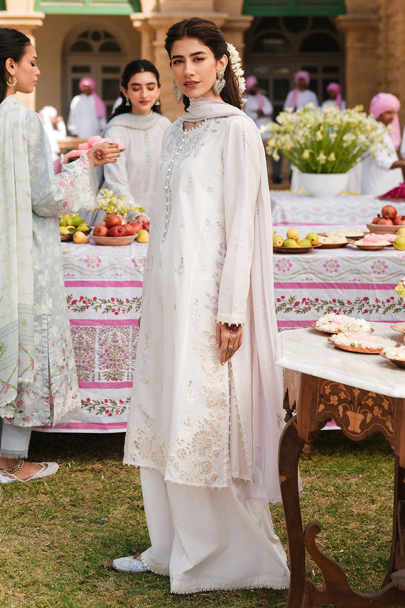 IVORY WHISPER 3-Piece Embroidered Lawn Suit Set - Elegant Pakistani Formal Wear for Weddings, Parties & Special Occasions