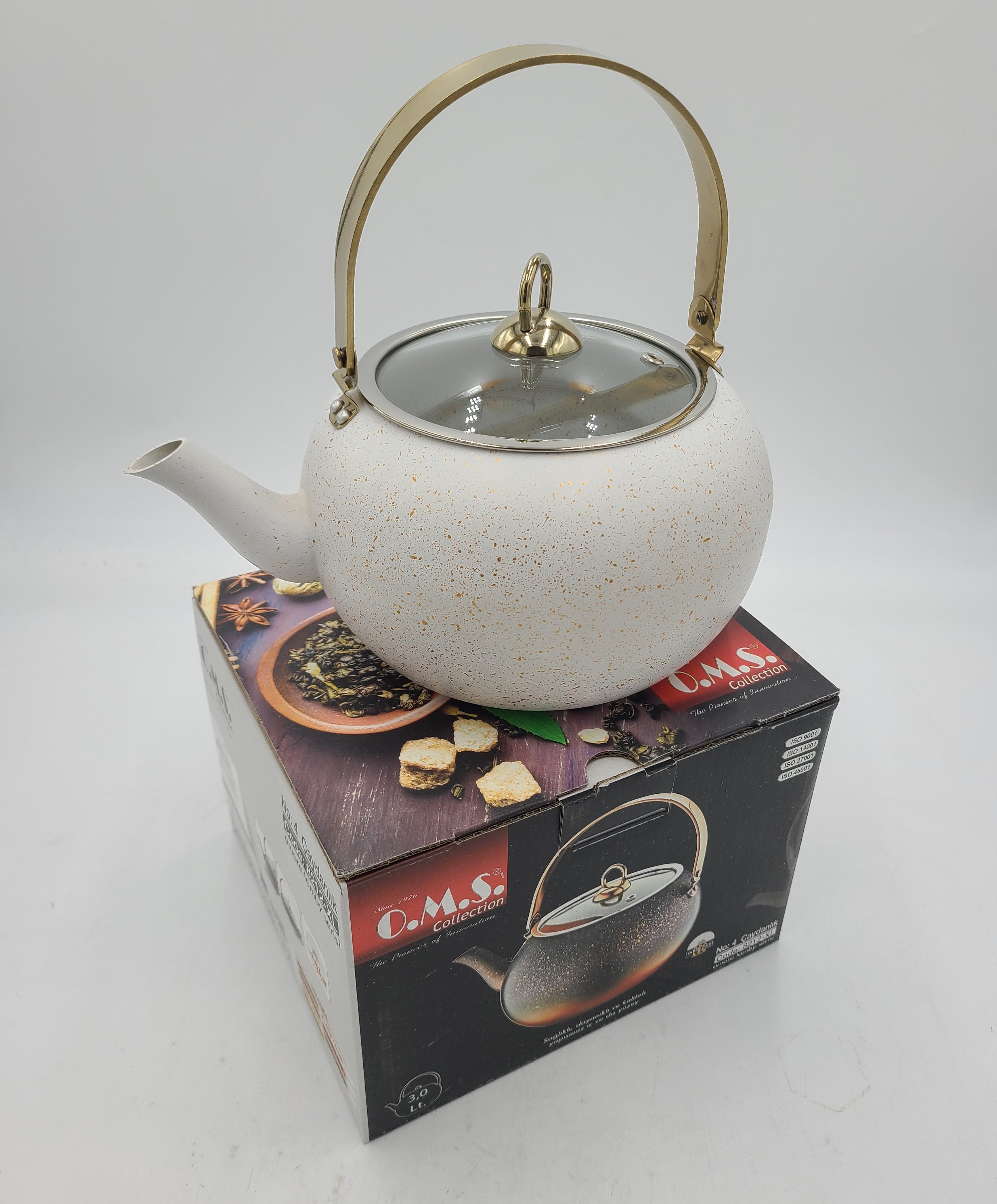 Stainless Steel 3.0L Tea Kettle with 4 Cups & 2 Filters - Perfect for Home, Office & Camping Tea Brewing