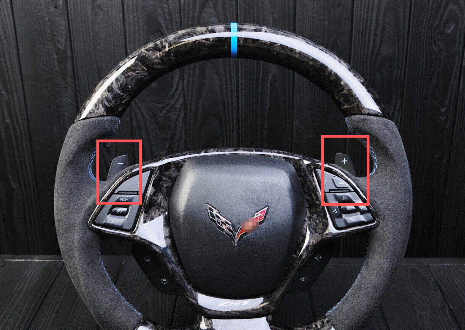 Premium Forged Carbon Fiber Steering Wheel Paddle Shifters for Chevy Corvette & Camaro - Racing & Performance Driving Enhancement